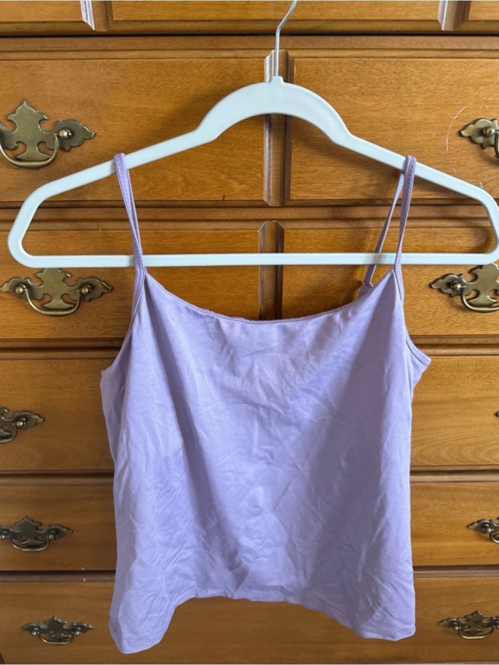 Women’s Lilac Spaghetti Strap Tank Top With Bra